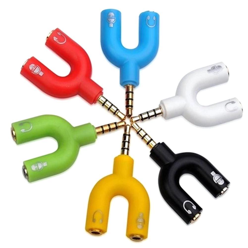 Earphone Splitter Jack - 1PC Podwójny adapter 3,5 mm typu
