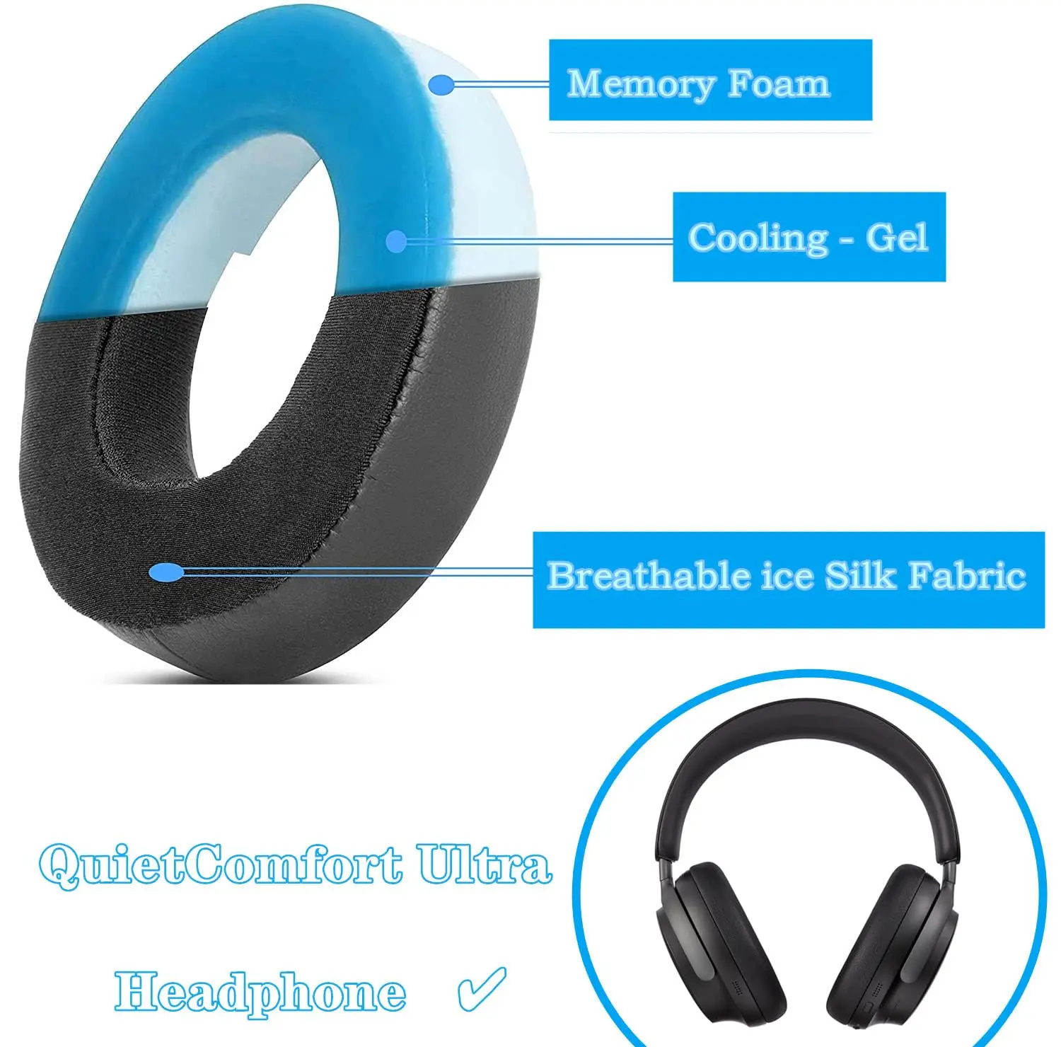 MOUDUNG Żelowe Poduszki Chłodz – Bose Headphone Qc Ultra recenzja i cena