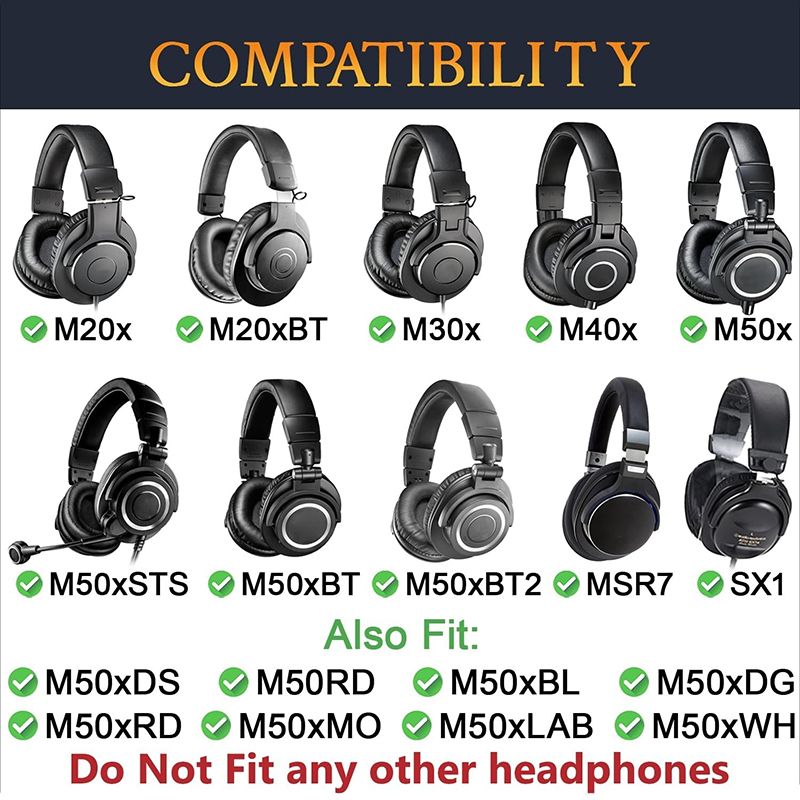 Wymienne nauszniki do słuchawe – Audio Technica Headphone Ath-M50X recenzja i cena